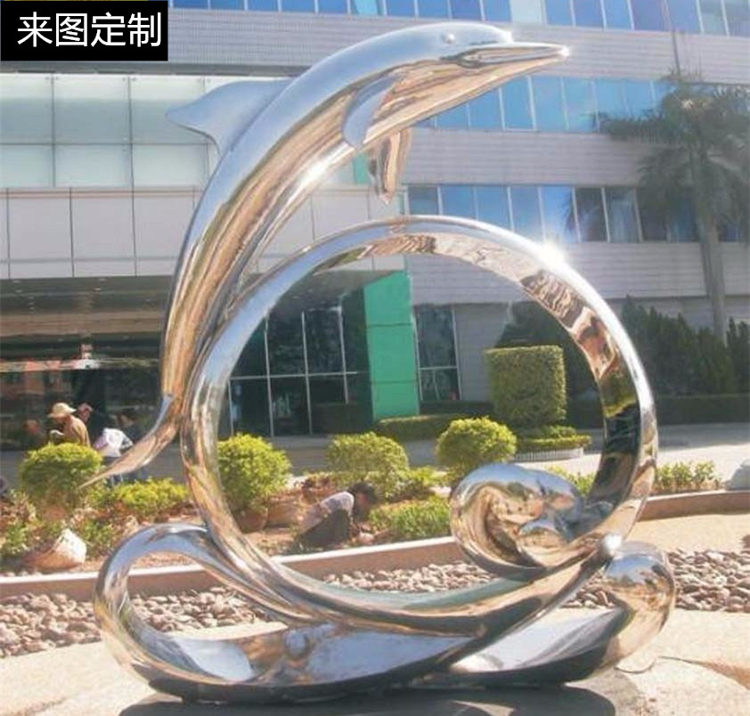 不锈钢海豚雕塑广场景观海豚雕塑不锈钢海豚雕塑广场景观海豚雕塑