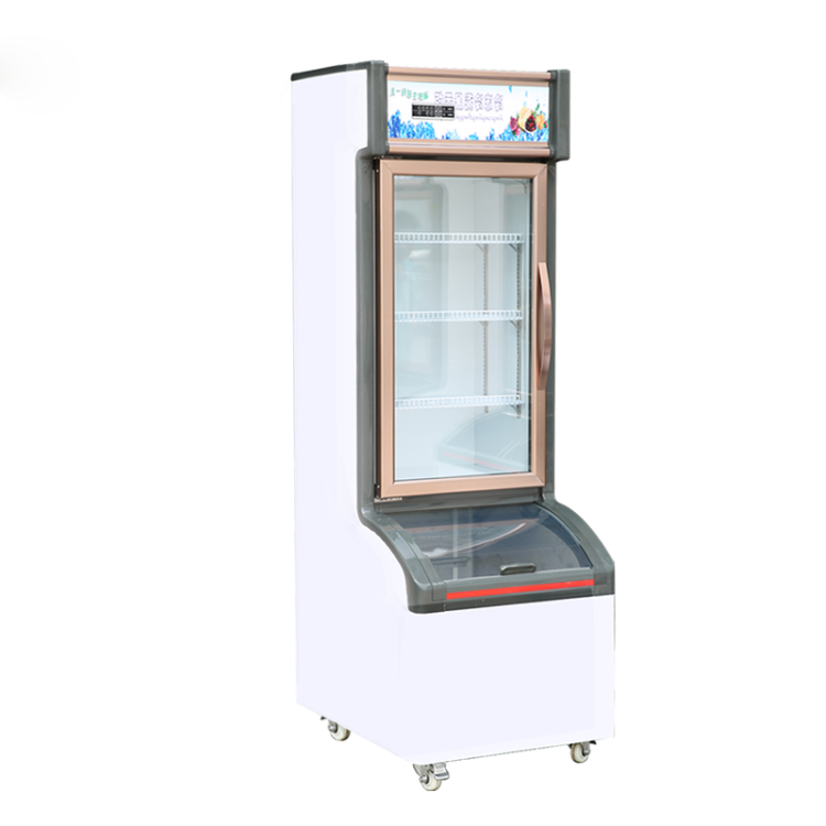 厂家供应冷藏冷冻展示柜便利店字母柜冰箱雪糕柜商用超市立式冰柜小型两用图片