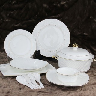 达美瓷业商务礼品骨瓷餐具 陶瓷碗盘碟套装