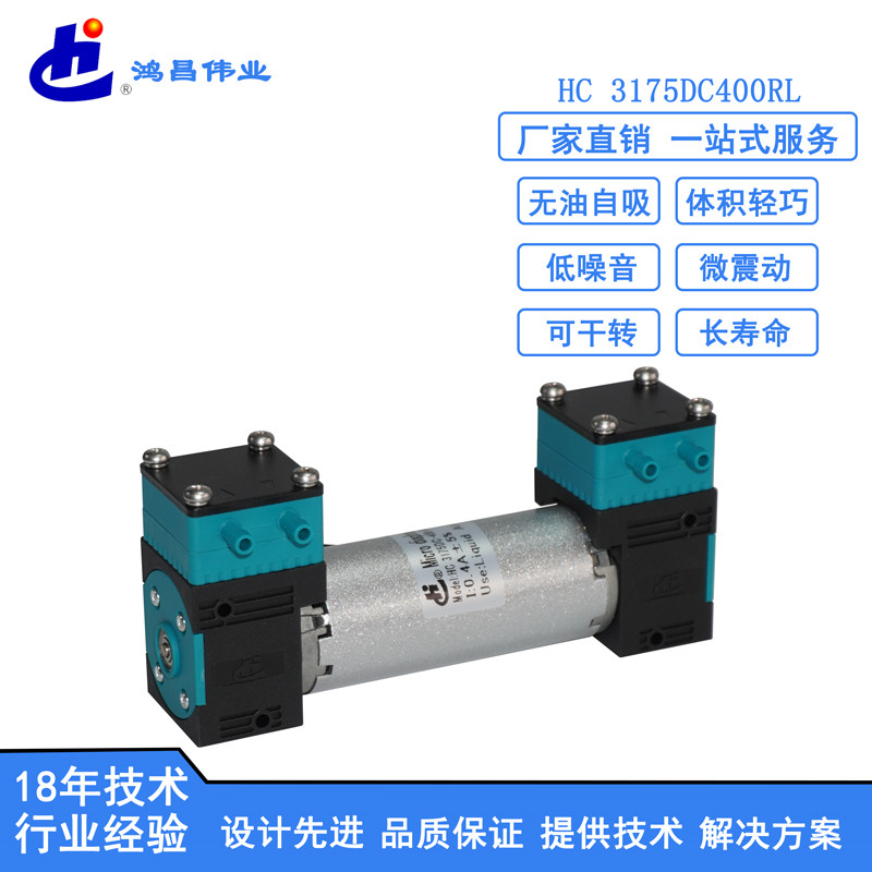 HC 3175DC400RL微型液泵供应 双头并或串联生化仪微型循环水泵