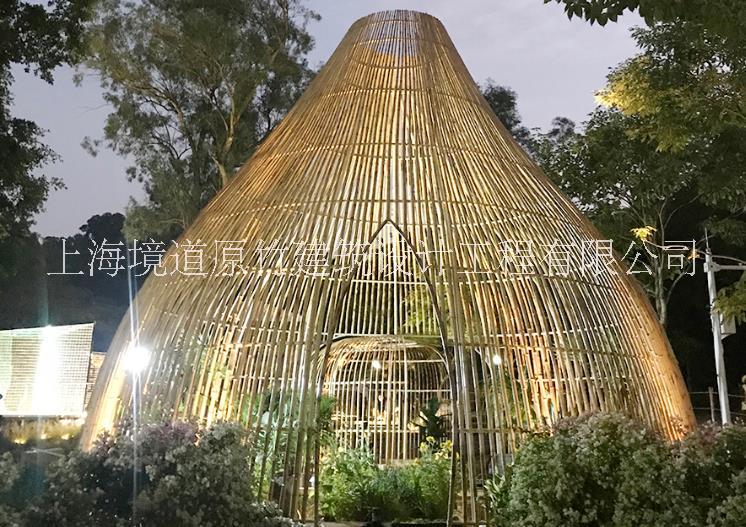 深圳特色竹建筑之莲花山公园 创意竹编鸟笼 令人惊叹不已