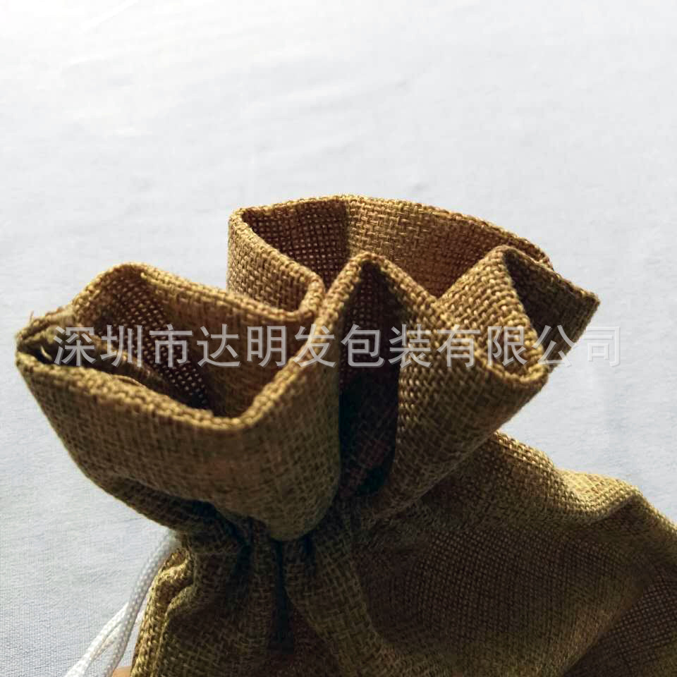 厂家定制 防水旅行折叠收纳棉麻布袋 加工素色食品茶叶棉布袋