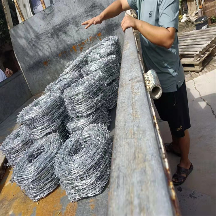 河北镀锌刺绳厂家供应安顺铁丝网围栏有刺钢丝网图片