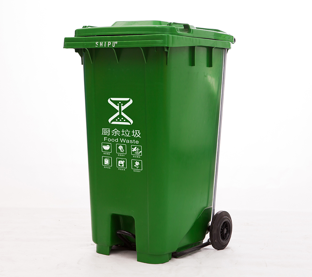 重庆市K240L厂家重庆垃圾桶批发厂家 中间脚踩塑料垃圾桶 K240L塑料环卫桶