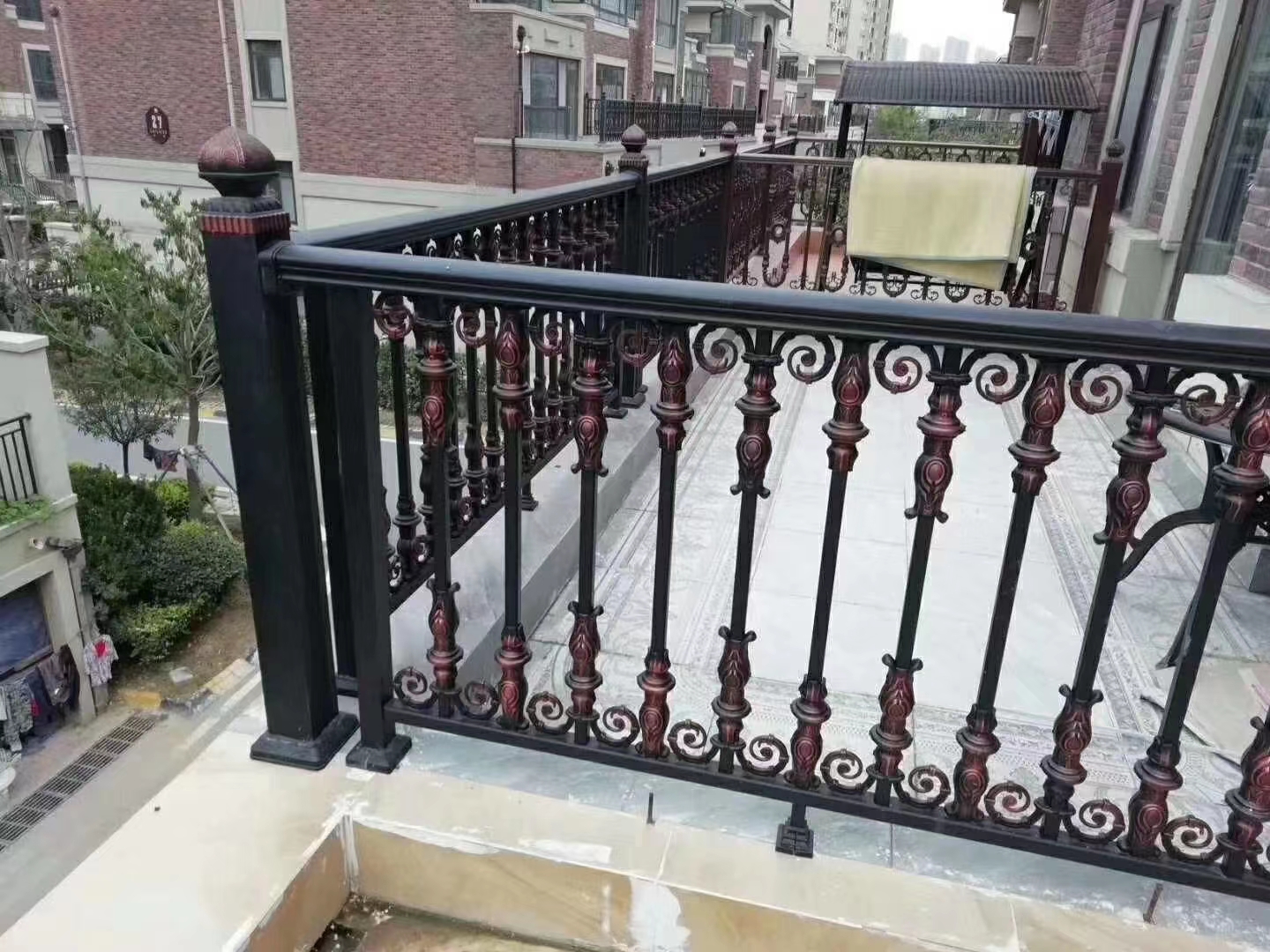 铝合金护栏 阳台栏杆 户外铝艺栏栅 仿古庭院中式别墅围栏定制