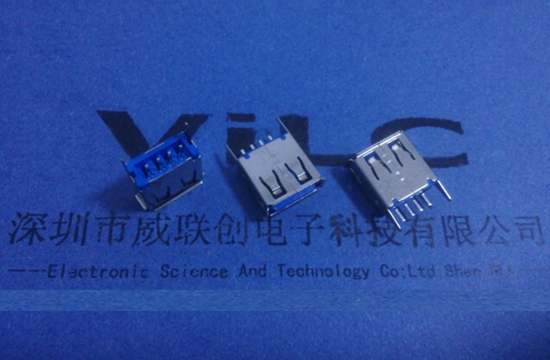 180度立式插板USB2.0连接器批发
