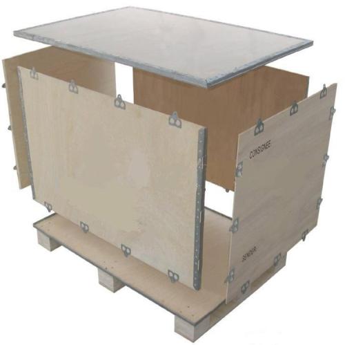 广州供应钢带木箱定制厂家 五金配件包装 耐用包装木箱