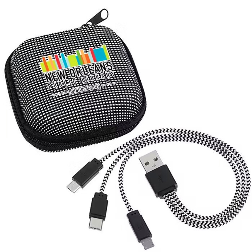 旅行充电数据线收纳套装三合一 车载充耳机手机欧美规插头EVA包包图片